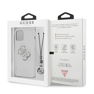 Guess GUHCP12LKS4GSI iPhone 12 Pro Max 6.7" Transparent hardcase 4G Silver Charms Collection