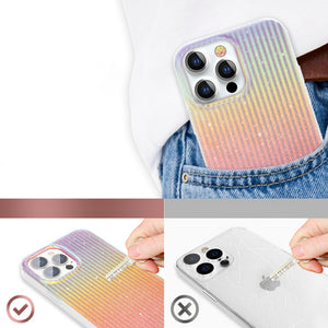 Kingxbar Travel Series luxurious elegant case for iPhone 13 Pro orange (Sunset)