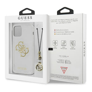 Guess GUHCP13SKS4GGO iPhone 13 mini 5.4" Transparent hardcase 4G Gold Charms Collection