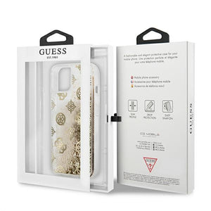 Guess GUHCP13SLGPEGO iPhone 13 mini 5.4" gold/gold hardcase Peony Liquid Glitter