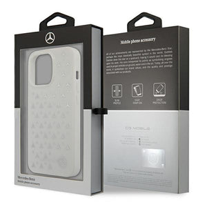 Mercedes Silver Stars Pattern Case for iPhone 13 Pro Max - White