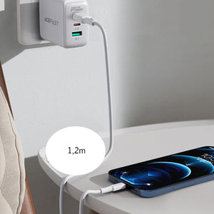 Acefast cable MFI USB Type C - Lightning 1.2m, 30W, 3A black (C2-01 black)