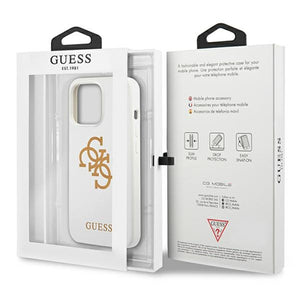 Guess Silicone 4G Logo Case for iPhone 13 Pro / 13 - White
