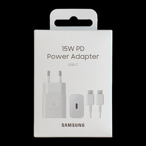 Samsung EP-T1510XWEGEU USB-C 15W PD AFC wall charger + USB-C cable - white