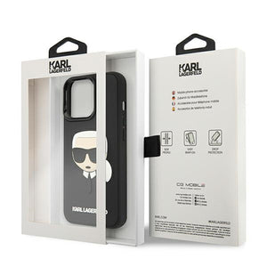 Karl Lagerfeld 3D Rubber Karl's Head Case for iPhone 13 Pro / iPhone 13 - Black