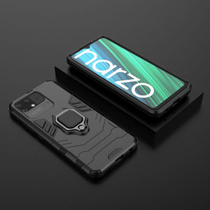 Ring Armor tough hybrid case cover + magnetic holder Realme Narzo 50A black