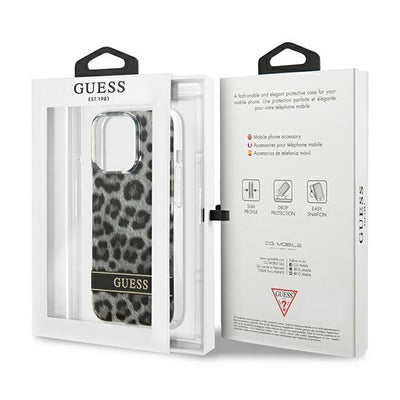 Guess GUHCP13LHSLEOK iPhone 13 Pro / 13 6.1" grey/grey hardcase Leopard