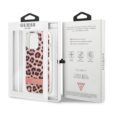 Guess GUHCP13LHSLEOP iPhone 13 Pro / 13 6.1" pink/pink hardcase Leopard