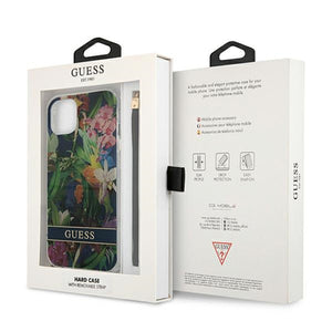 Guess GUHCP13MHFLSB iPhone 13 6.1" blue/blue hardcase Flower Strap