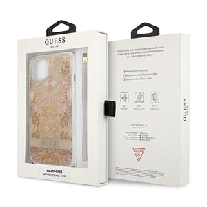 Guess GUHCP13SHFLSD iPhone 13 mini 5.4" gold/gold hardcase Flower Strap