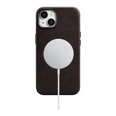 iCarer Oil Wax Premium Leather Case magnetic leather case iPhone 14 with MagSafe brown (WMI14220701-BN)