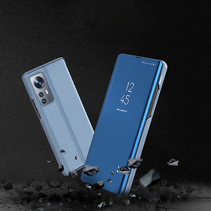 Clear View Case cover for Xiaomi 12 Lite blue flip cover