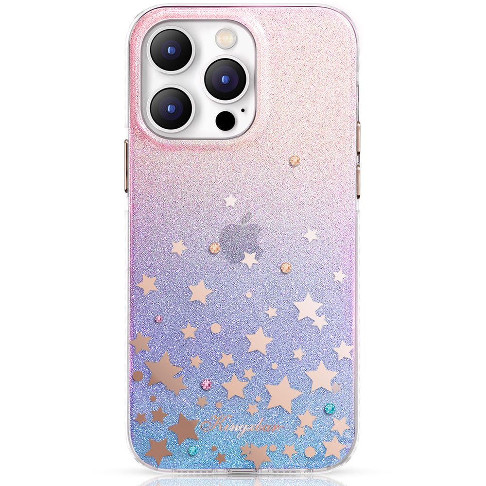 Kingxbar Heart Star Series case for iPhone 14 Plus case with zodiac stars