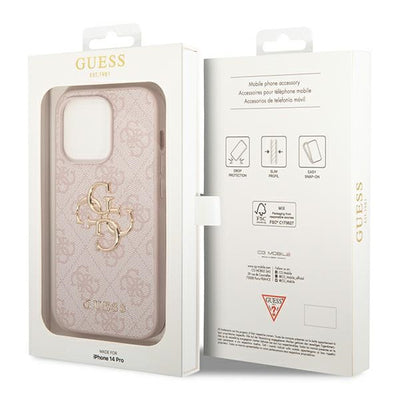 Guess GUHCP14L4GMGPI iPhone 14 Pro 6.1" pink/pink hardcase 4G Big Metal Logo