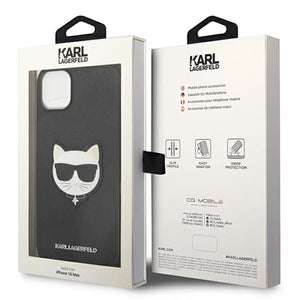 Karl Lagerfeld KLHCP14SSAPCHK iPhone 14 6,1" hardcase czarny/black Saffiano Choupette Head Patch