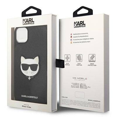 Karl Lagerfeld KLHCP14SSAPCHK iPhone 14 6,1" hardcase czarny/black Saffiano Choupette Head Patch
