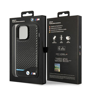 Case BMW BMHCP14L22NBCK iPhone 14 Pro 6.1 "black / black Leather Carbon