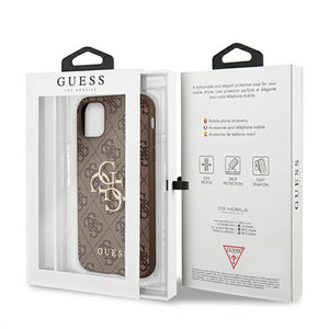 Guess 4G Big Metal Logo Case for iPhone 11 / Xr - Brown