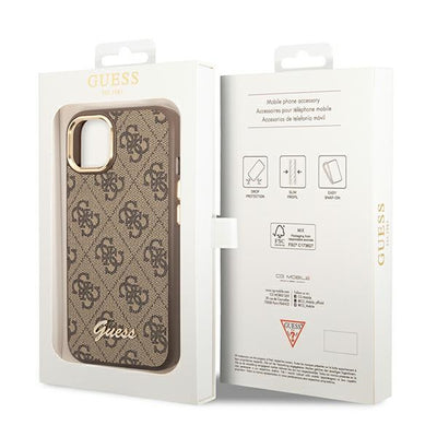 Guess GUHCP14MHG4SHW iPhone 14 Plus 6.7 "brown / brown hard case 4G Vintage Gold Logo