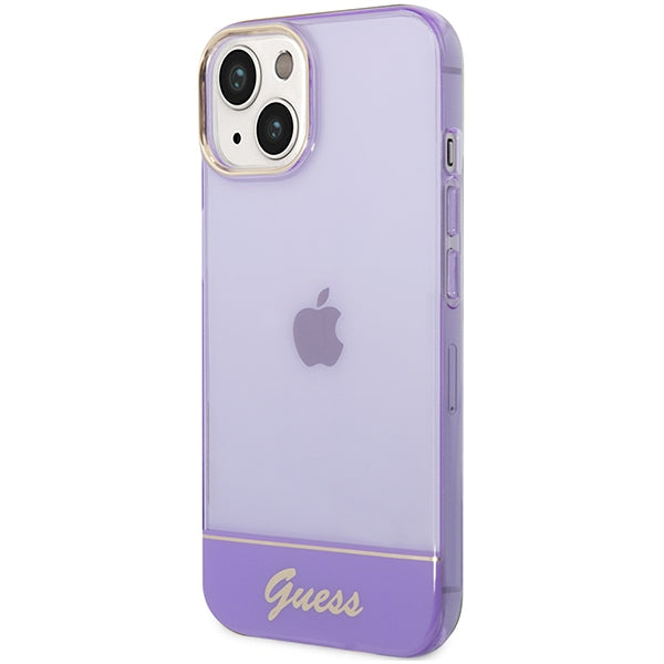 Guess GUHCP14MHGCOU iPhone 14 Plus 6.7 "violet / purple hardcase Translucent