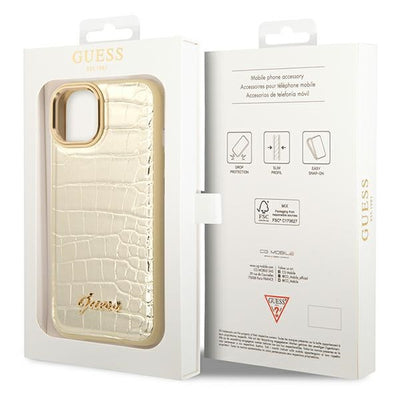 Guess GUHCP14MHGCRHD iPhone 14 Plus 6.7 "gold / gold hardcase Croco Collection