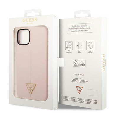 Guess GUHCP14MSLTGP iPhone 14 Plus 6.7" pink/pink hardcase Silicone Triangle