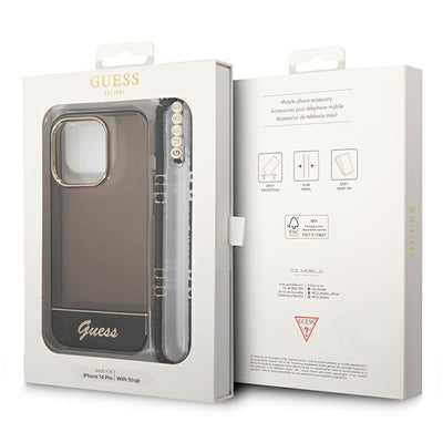 Guess GUHCP14XHGCOHK iPhone 14 Pro Max 6,7 "black / black hardcase Translucent Pearl Strap