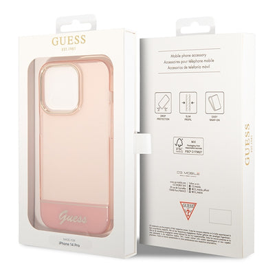 Guess Translucent iPhone 14 Pro Max 6.7" Case - Pink