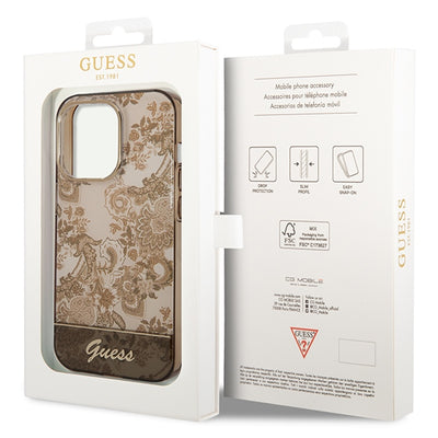 Guess GUHCP14XHGPLHC iPhone 14 Pro Max 6.7" ocher hardcase Porcelain Collection