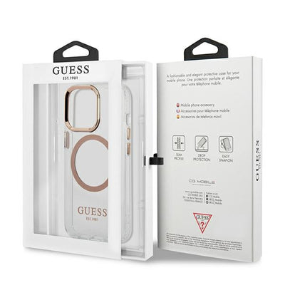 Guess GUHMP13LHTRMD iPhone 13 Pro / 13 6.1 "gold / gold hard case Metal Outline Magsafe