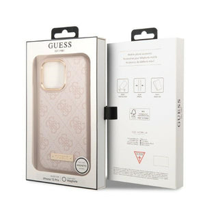 Guess GUHMP13LU4GPRP iPhone 13 Pro / 13 6.1 "pink / pink hard case 4G Logo Plate MagSafe