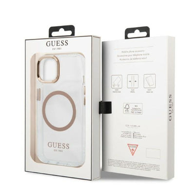 Guess GUHMP13MHTRMD iPhone 13 6.1 "gold / gold hard case Metal Outline Magsafe