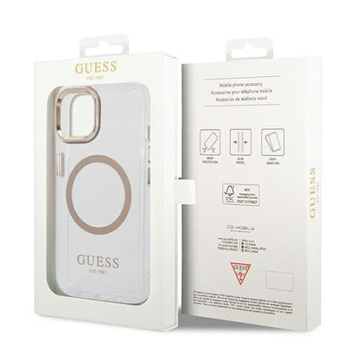 Guess GUHMP14MHTRMD iPhone 14 Plus 6.7 "gold / gold hard case Metal Outline Magsafe