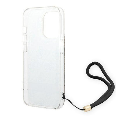 Guess GUOHCP14LH4STW iPhone 14 Pro 6.1 "brown / brown hardcase 4G Print Strap