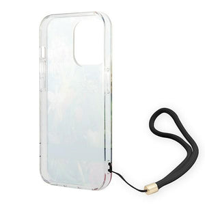 Guess GUOHCP14LHFLSB iPhone 14 Pro 6.1 "blue / blue hardcase Flower Strap