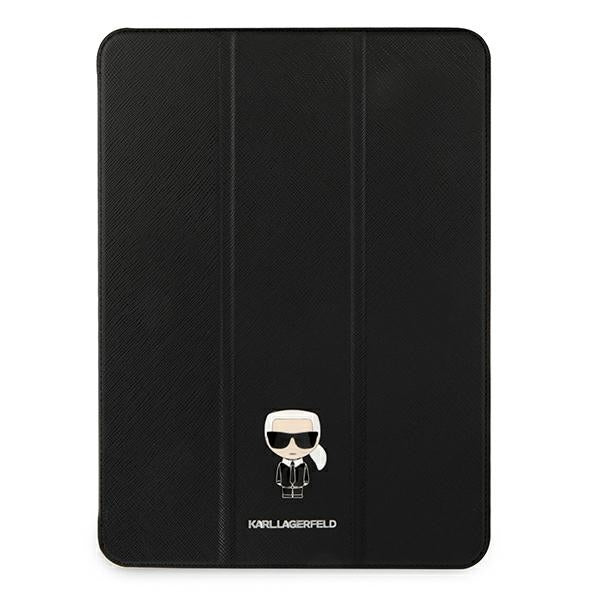 Karl Lagerfeld Saffiano Ikonic Karl Case for iPad 12.9" Pro 2021 - Black