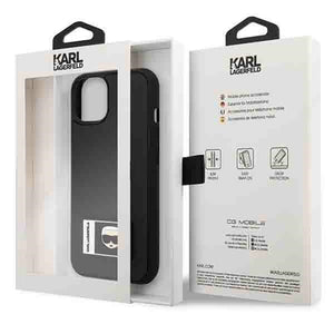 Karl Lagerfeld Ikonik Patch Case for iPhone 13 - Black