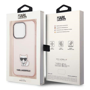 Karl Lagerfeld KLHCP14LCTTRI iPhone 14 Pro 6.1 "hardcase pink / pink Transparent Choupette Body