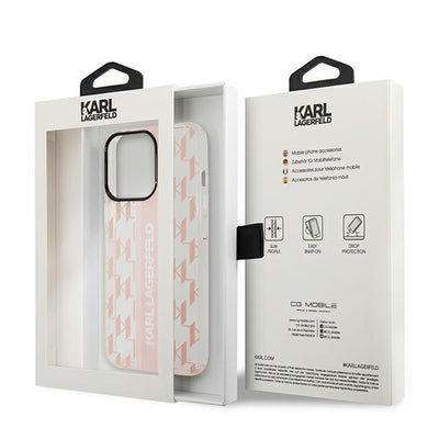 Karl Lagerfeld KLHCP14LHKLSPCP iPhone 14 Pro 6.1 "hardcase pink / pink Mono Vertical Stripe