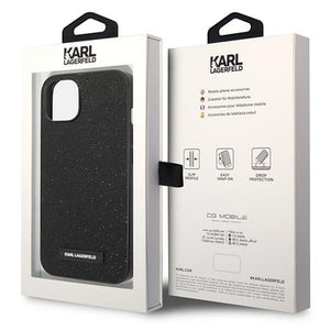 Karl Lagerfeld KLHCP14MG2ELK iPhone 14 Plus 6.7 "hardcase black / black Glitter Plaque Logo