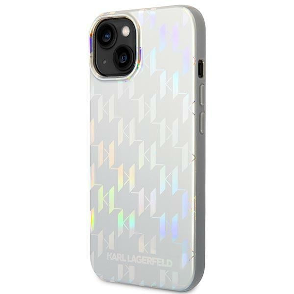 Karl Lagerfeld KLHCP14MLGMMSV3 iPhone 14 Plus 6.7" kietas dėklas sidabrinis / sidabrinis Monogram Iridescent 