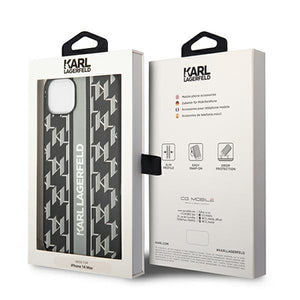 Karl Lagerfeld KLHCP14MPGKLSKG iPhone 14 Plus 6.7 "hardcase gray / gray Monogram Stripe