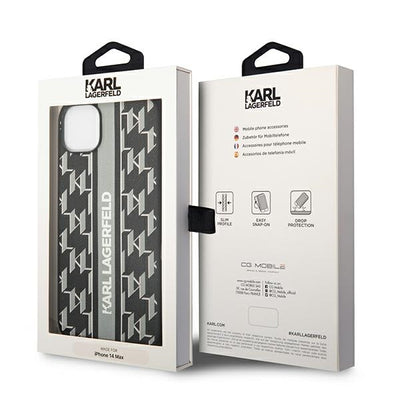 Karl Lagerfeld KLHCP14MPGKLSKG iPhone 14 Plus 6.7 "hardcase gray / gray Monogram Stripe