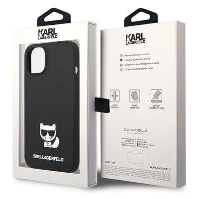 Karl Lagerfeld KLHCP14MSLCTBK iPhone 14 Plus 6.7 "hardcase black / black Silicone Choupette Body