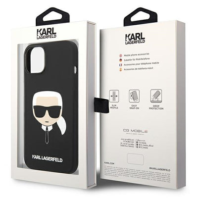 Karl Lagerfeld KLHCP14MSLKHBK iPhone 14 Plus 6.7 "hardcase black / black Silicone Karl`s Head