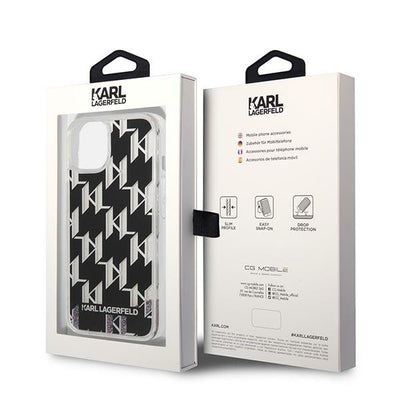Karl Lagerfeld KLHCP14SLMNMK iPhone 14 6.1 "hardcase black / black Liquid Glitter Monogram