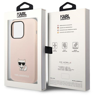 Karl Lagerfeld KLHCP14XSLCTPI iPhone 14 Pro Max 6.7 "hardcase light pink / light pink Silicone Choupette Body