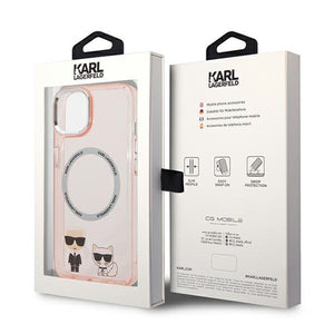 Karl Lagerfeld KLHMP14MHKCP iPhone 14 Plus 6.7 "hardcase pink / pink Karl &amp; Choupette Aluminum Magsafe