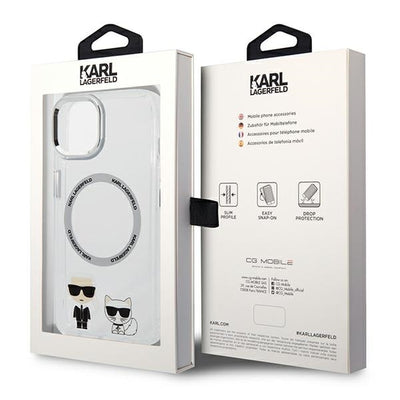 Karl Lagerfeld KLHMP14MHKCT iPhone 14 Plus 6.7 "hardcase transparent / transparent Karl &amp; Choupette Aluminum Magsafe