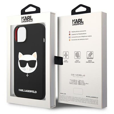 Karl Lagerfeld KLHMP14MSLCHBK iPhone 14 Plus 6.7 "hardcase black / black Silicone Choupette Head Magsafe